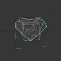 Brilliant Green Faceted Diamond Jewelry Piece For Elegant Accessory Collection