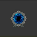 Mystical Circular Stone Portal With Blue Swirling Core For Game And Movie Characters