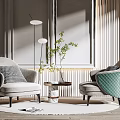 Modern Casual Sofa Combination Single Sofa 3d model