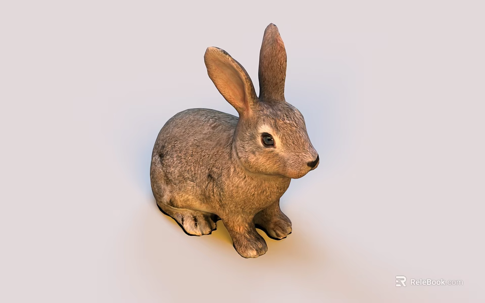 Realistic Brown Reptile Lizard Figurine Sitting On Light Background Surface 3d model