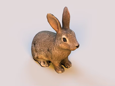 Realistic Brown Reptile Lizard Figurine Sitting On Light Background Surface 3d model