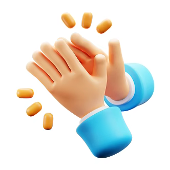 Modern Applause Gesture Small Gesture Cartoon Small Hands 3d model