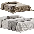 Modern Bed Linens With White Gray And Beige Sheets Pillows And Towel