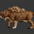 3D Lion Character With Fluffy Mane Roaring In Realistic Detailed Pose