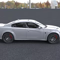 White Modern Sedan Car With Stylish Exterior And Black Wheels