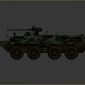 Armored Military Vehicle With Camouflage Paint Turret And Six Wheel Design