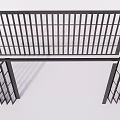 Modern Folding Door Design With Black Metal Grille Structure And Sturdy Frame