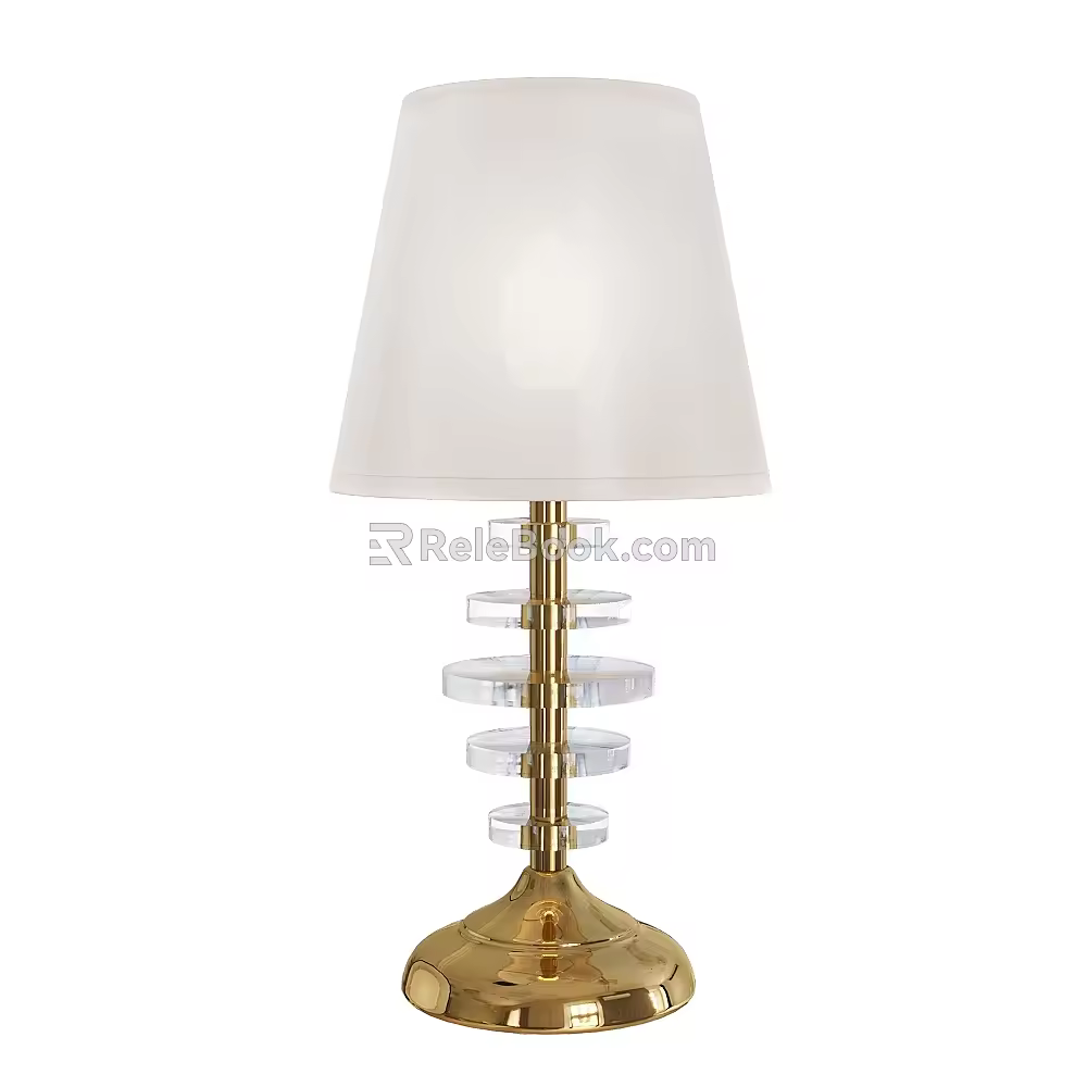 Modern fishbone table lamp 3d model
