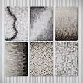 modern square carpet carpet 3d model