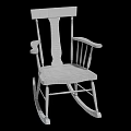 Classic Solid Wood Rocking Chair With Slat Back Armrests And Curved Rocker Base For Relaxation