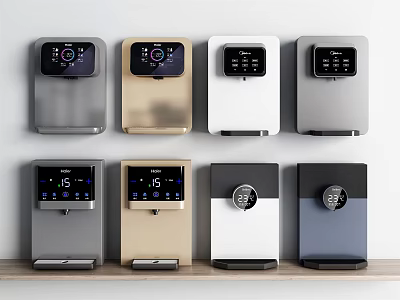 Modern Daily Use Electrical Appliances Water Dispensers with Various Colors Wall Mounted and Countertop 3d model