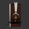 Elegant High Quality Headphone Speakers on a Modern Stand with Dark Background and Reflective Surface