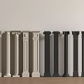 Various Design Decorative Columns in White and Black for Interior Decoration 3d model