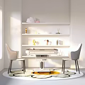 Modern Entertainment Table Interior Design With Four Gray Chairs And Dried Plant Vase