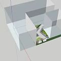 Serene Office Landscape With Lush Trees Green Lawns Geometric Beds And Paved Ground