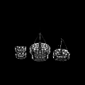 Elegant Modern Ribbed Glass Chandelier Design For Home Interior Lighting Fixture