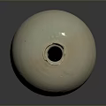 Handcrafted Ceramic Sculpture Carving With Smooth Surface And Oval Vase Shape 3d model
