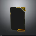 Modern Decorative Furniture Frame With Black Body And Yellow Geometric Accents