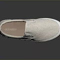 Beige Slip On Shoes With Woven Upper And White Sole Simple Design