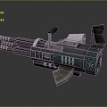 Browning machine gun Browning Gatling White Browning machine gun machine gun bullet military 3d model