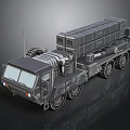 Military Truck With Large Missile Launcher System And Multi Wheel Design