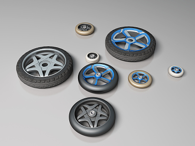 Modern tire wheel car tire trolley tire wheel hub car wheel auto parts car periphery model