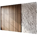 Modern sofa background wall 3d model