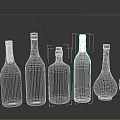 Various Wine Bottles With Different Shapes And Vintage Labels Arranged In Row