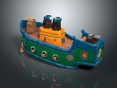 modern pirate ship sailing ship ancient ship ancient warship 3d model