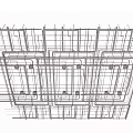 Ceiling Grid Structure Design With Metal Supports And Installation Framework 3d model