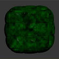 Modern Green Square Quilted Pouf Furniture With Soft Cushioned Surface