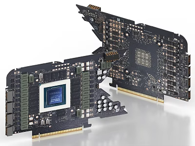 Industrial Equipment Circuit Boards Featuring High Performance Chips And Electronic Components 3d model