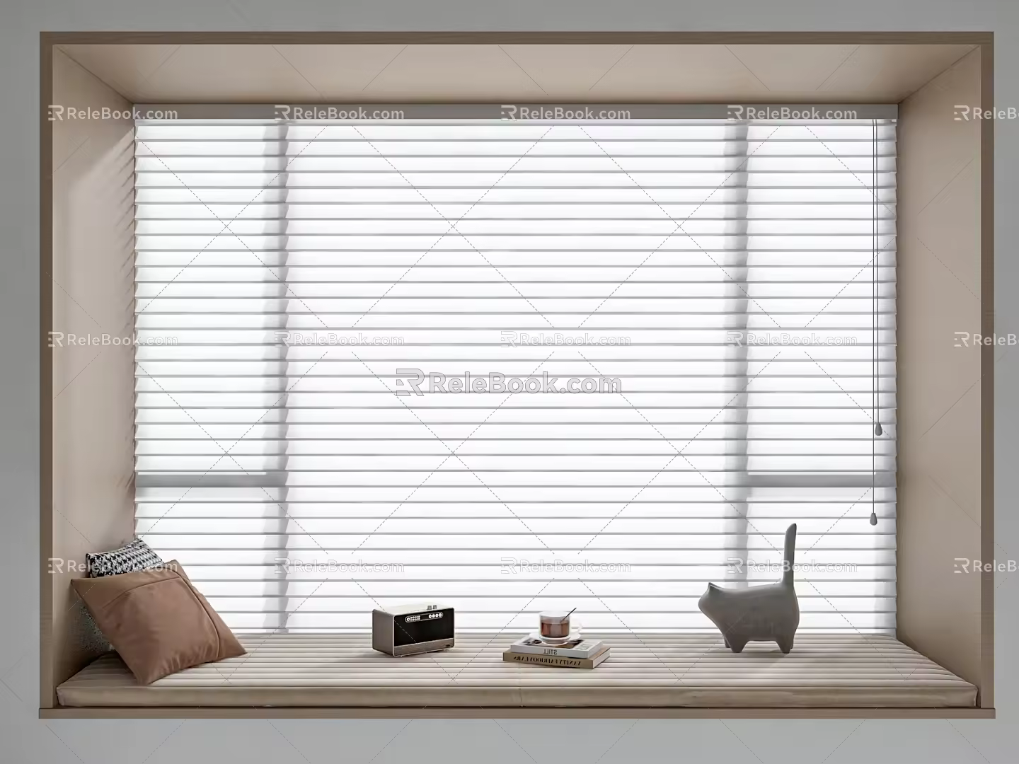 Modern Shangri-La Curtain Dream Curtain Bay Window 3d model
