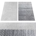 Dark and Light Textured Square Rugs with Elegant Design for Interior Decor 3d model