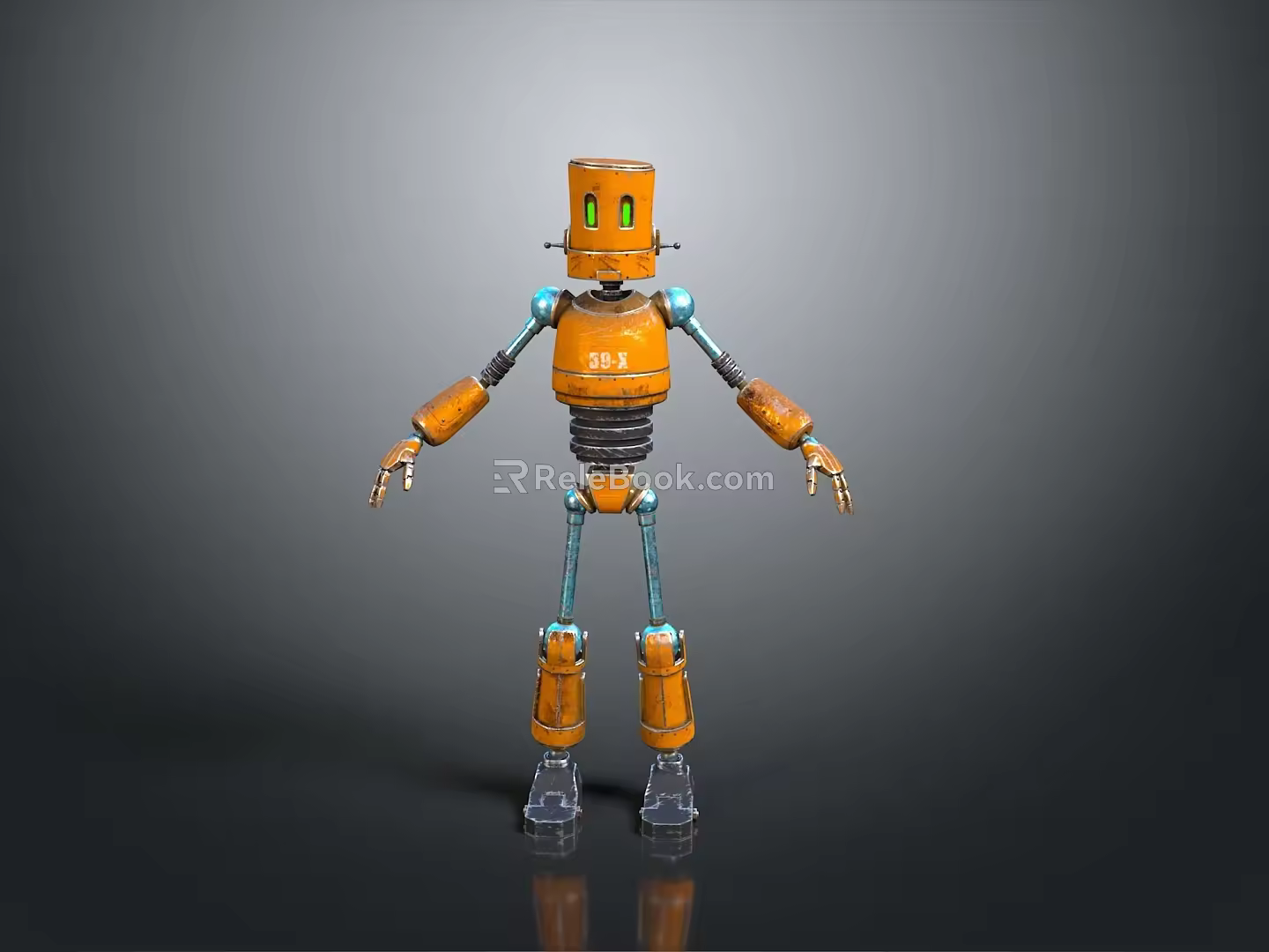 Robot Assistant Small Robot Butler Robot Butler Figure Game Figure 3d model