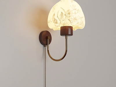 French retro wall lamp 3d model