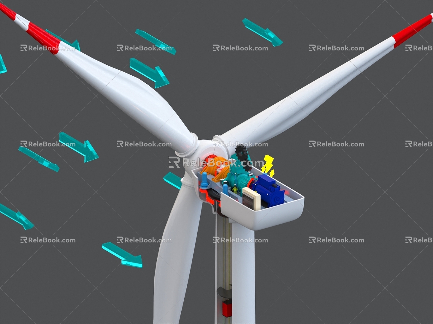 Wind turbine generator 3d model