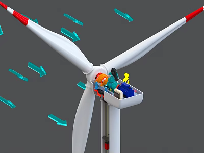 Wind turbine generator 3d model