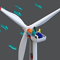 Wind turbine generator 3d model