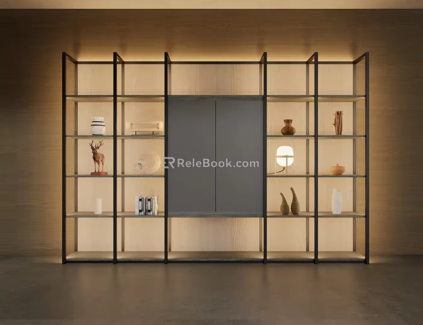 Modern Poliform bookcase 3d model