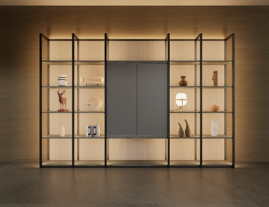 Modern Poliform bookcase 3d model