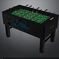 Black Foosball Table With Green Playing Surface White Red Players Home Sport Logo Kicker Brand