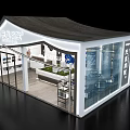 TIANXI SHANGYUAN Exhibition Booth With Open Glass Curtain Wall And Interior Display Area