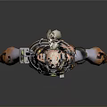 Detailed 3D Character Model With Yellow Brown Outfit Goggles Backpack And Weapon