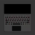 Dell Open Laptop Displaying Windows Interface With App Icons And Colorful Backlit Keyboard