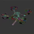 Professional Grade Compact Drone With Four Rotors And Black Body Design