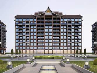 Southeast Asia Residential Commercial Hotel Apartment House 3d model