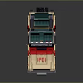 Beige And Red Military Off Road Vehicle Open Top Building Block Toy Model