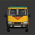 minibus minivan driverless bus school bus van box car 3d model