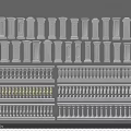 Different Styles Of Decorative Railings Featuring Various Column Designs And Patterns
